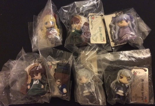 Yujin Rozen Maiden Traumend Gashapon 7 Mini Mascot Strap Swing Figure Set - Lavits Figure