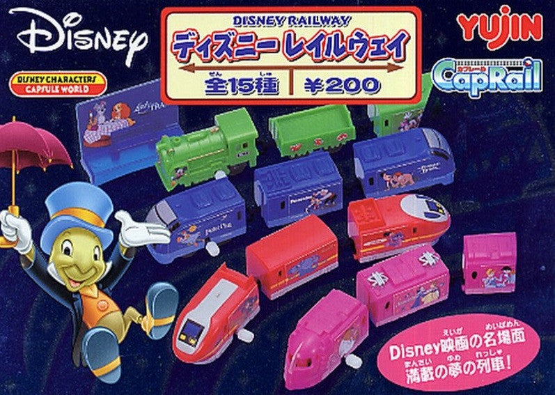 Yujin Disney Capsule World Railway Caprail Gashapon 15 Mini Figure Set Used - Lavits Figure