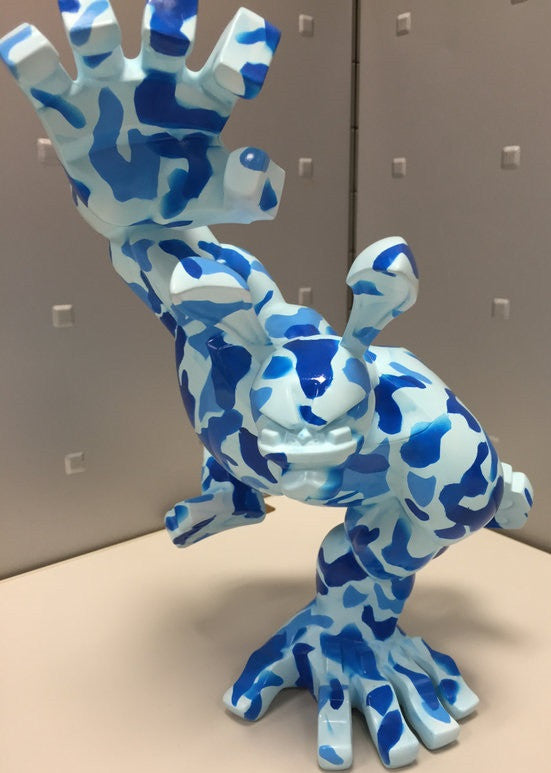 Coarsetoys Mark Landwehr Paw! Customized 3 Limited A Bathing Ape Blue 12" Vinyl Figure - Lavits Figure
 - 1