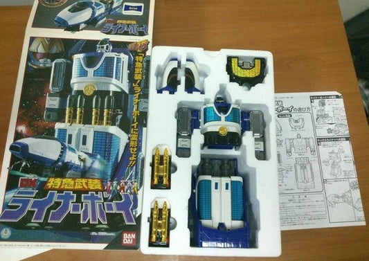 Bandai Power Rangers Gogo Five V Lightspeed Rescue DX Blue Megazord Action Figure - Lavits Figure
