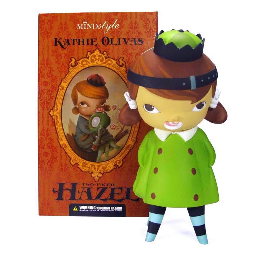 MINDstyle 2009 Kathie Olivas Two Faced Hazel Euro Green Ver 9" Vinyl Figure - Lavits Figure