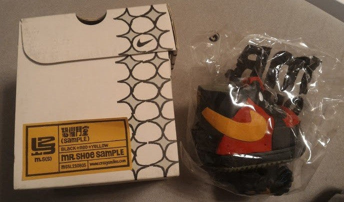 Crazysmiles Michael Lau Mr. Shoe Sample Black Red Yellow Vinyl Figure - Lavits Figure