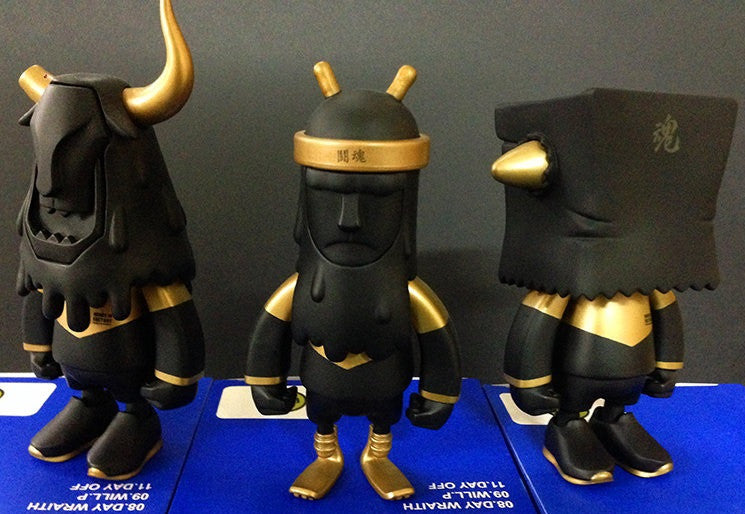 Hands in Factory 2013 UpTeMPO RocKOON Fire Running Horns Mighty FireHorn Ad.Vexx Black Ver 3 5" Vinyl Figure Set - Lavits Figure
- 2