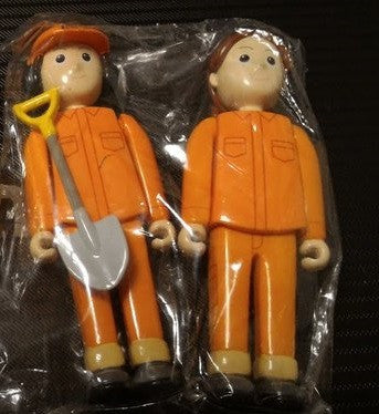 Cube Works 2001 Groovisions Brockmann Light Working Crew GRV1576 Boy & Girl 2 2.5" Vinyl Figure Set - Lavits Figure