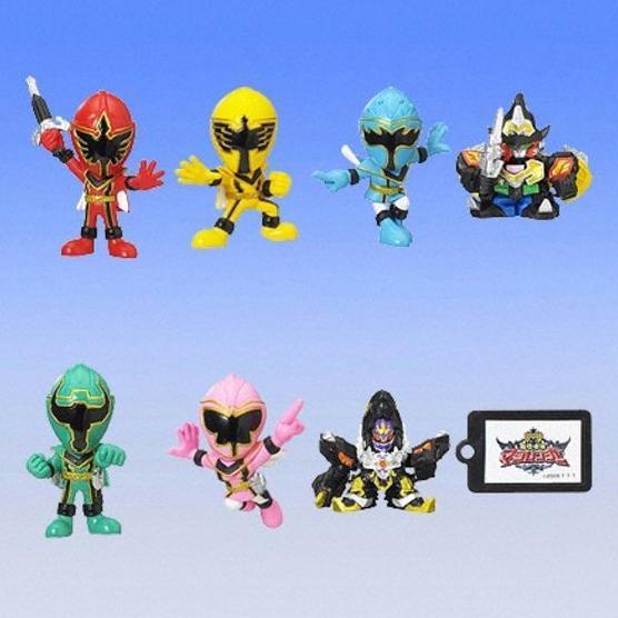 Bandai 2005 Power Rangers Mystic Force Magiranger Gashapon 7 Swing Strap Figure Set