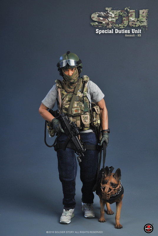 Soldier Story 1/6 12" SDU Special Duties Unit Assault K9 Action Figure