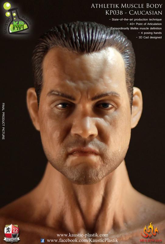 Kaustic Plastik 12" 1/6 KP03B Athletic Muscle Body Caucasian Action Figure