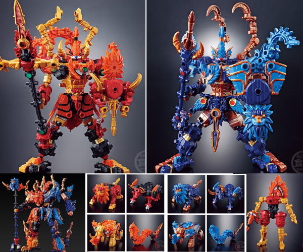 Bandai Machine Robo Mugenbine Candy Toy Series 8&9 Mugen Fighting God Beasts Ashura & Ryufire 12 Trading Figure Set