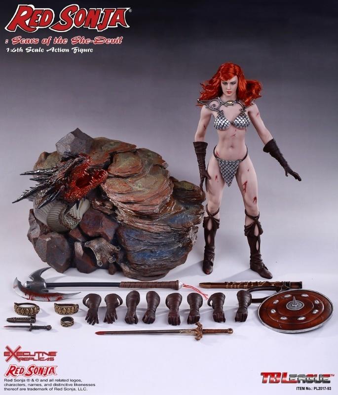 Phicen 1/6 12" PL2017-93 Red Sonja Action Figure
