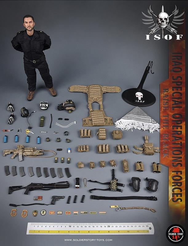 Soldier Story 1/6 12" SS105 ISOF Iraq Special Operations Forces Raise The Black Action Figure