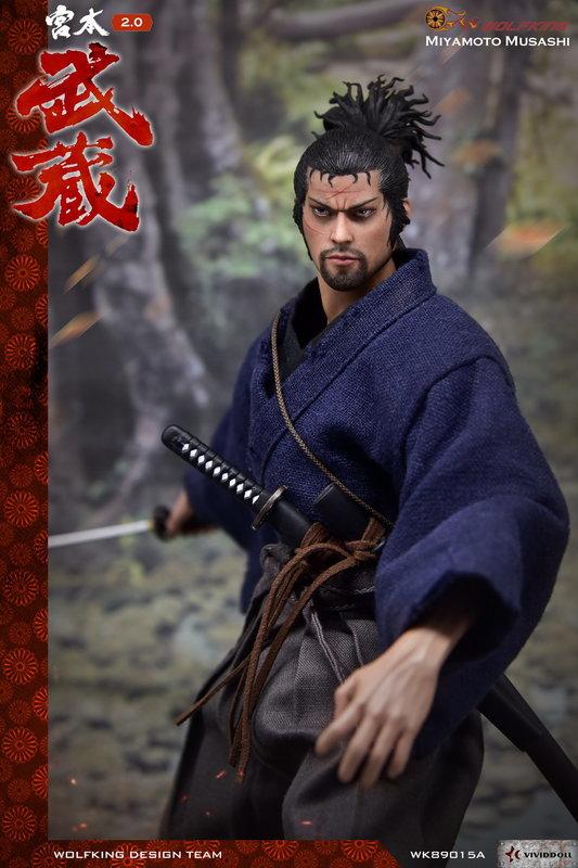 Wolfking 1/6 12" WK89015A Miyamoto Musashi 2.0 Action Figure