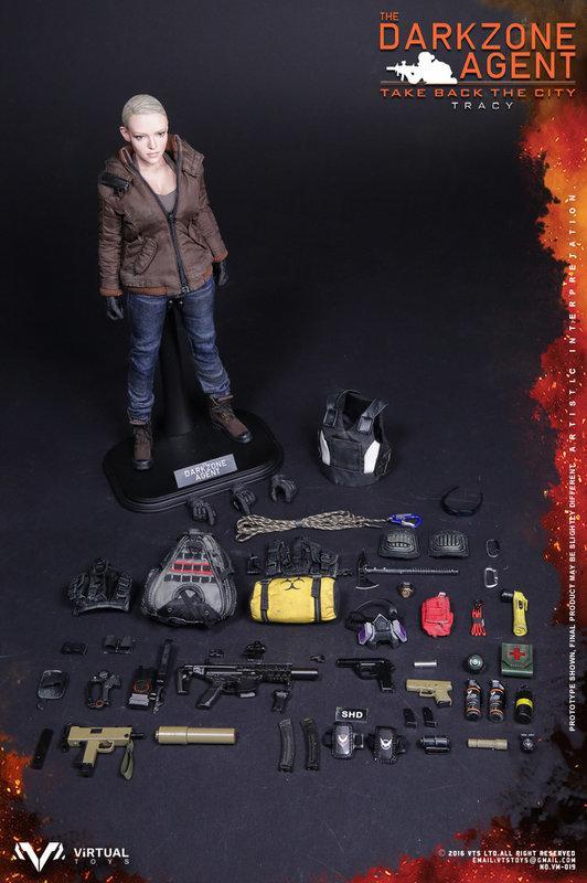 Virtual Toys 12" 1/6 The Darkzone Agent Take Back The City Tracy Action Figure