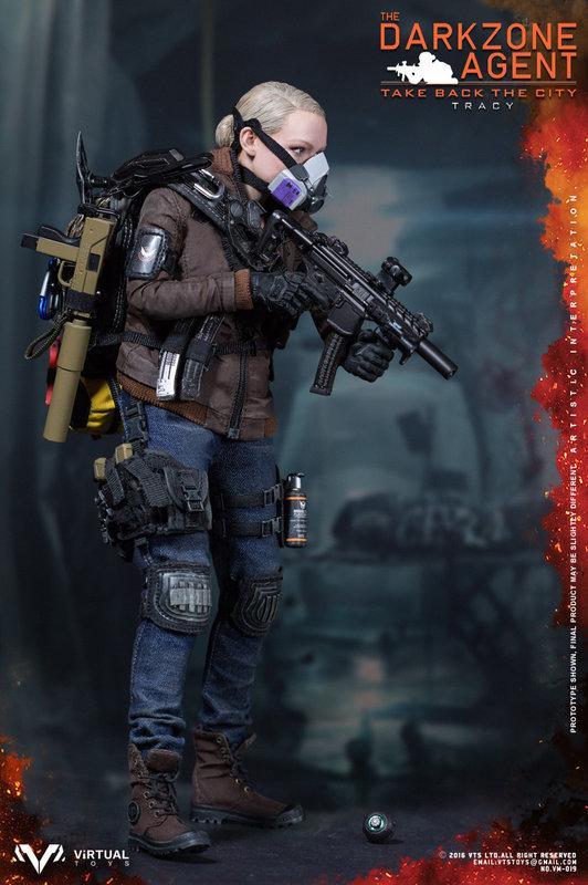 Virtual Toys 12" 1/6 The Darkzone Agent Take Back The City Tracy Action Figure
