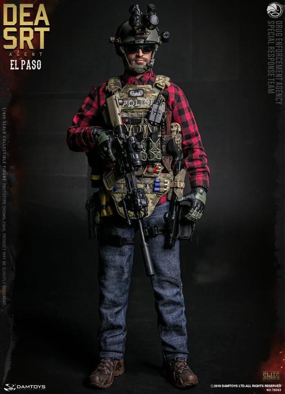 KAN DAMTOYS ELITE SERIES 1/6 EL PASO DEA Special Response Team Agent (El Paso) 1/6 Scale Figure