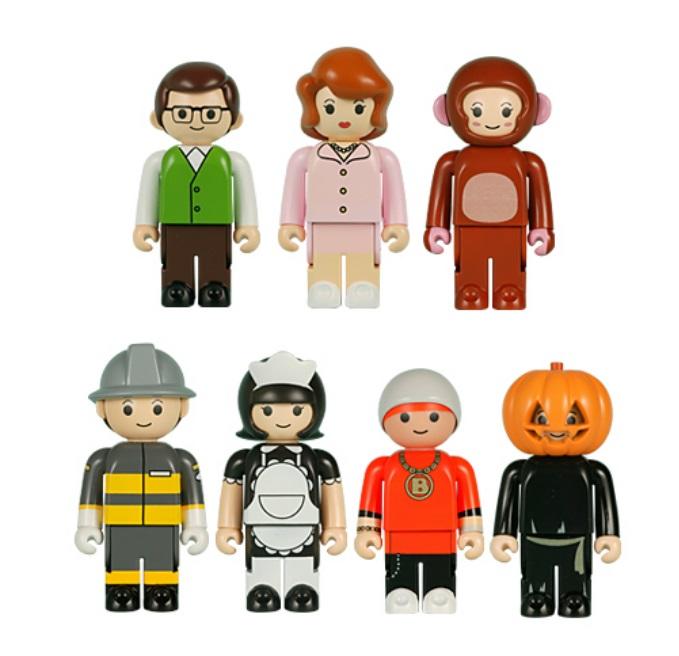 Medicom Toy 2004 Babekub 100% No 3 Series 2 7 Trading Figure Set