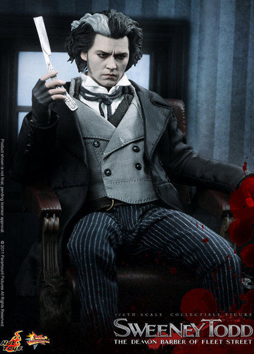 Hot Toys 1/6 12" Sweeney Todd The Demon Barber of Fleet Street Action Figure