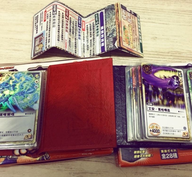 Bandai Konjiki No Gash Bell Zatch Black & Red Book The Card Battle Play Game Set Used