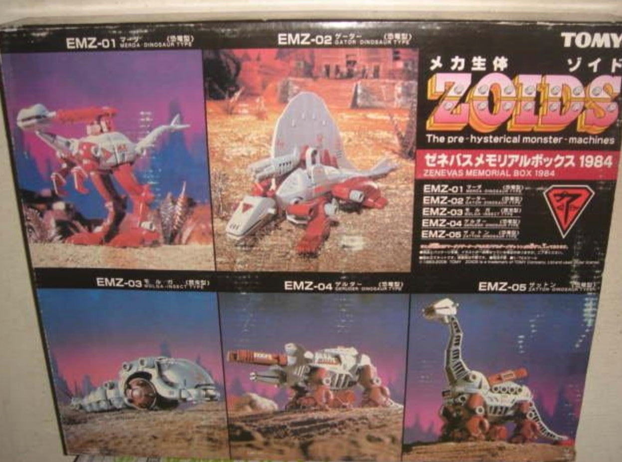 Tomy Zoids 1/72 Zenevas Memorial Box 1984 EMZ 01 02 03 04 05