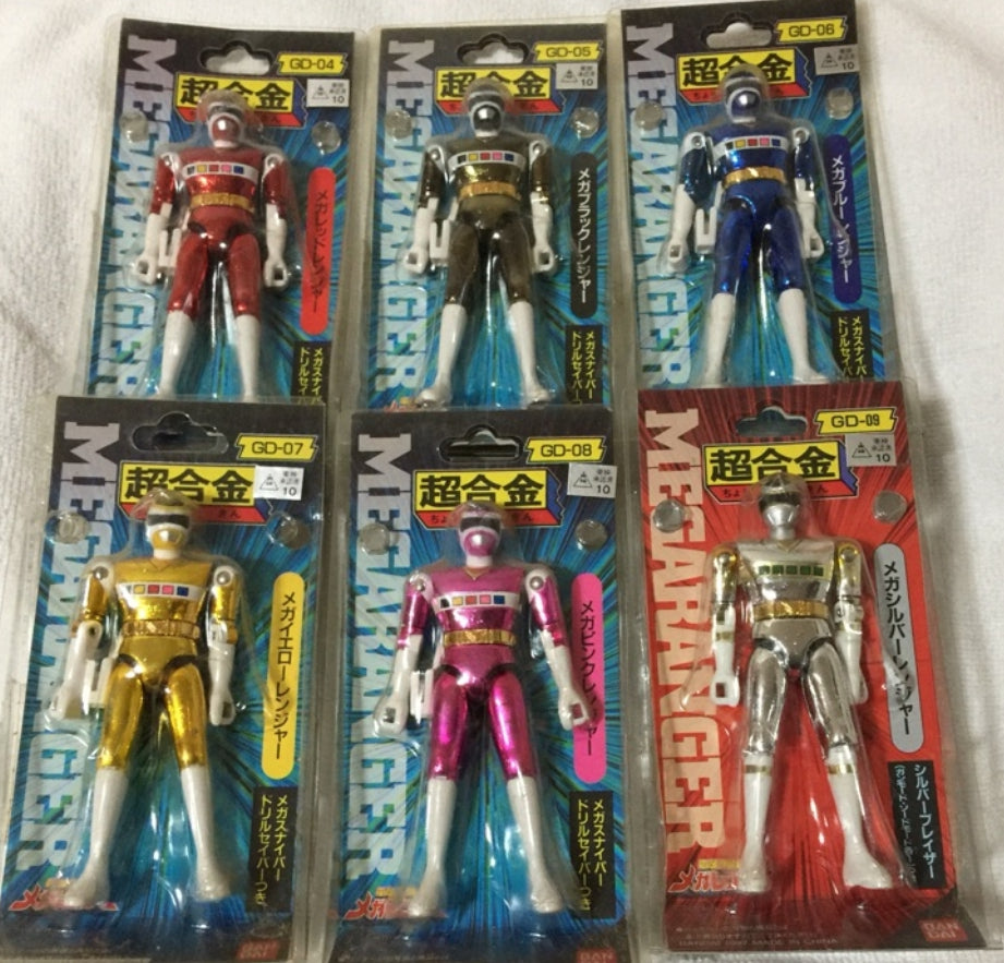 Bandai Power Rangers In Space Megaranger Chogokin 6 Mega Fighter Action Figure Set