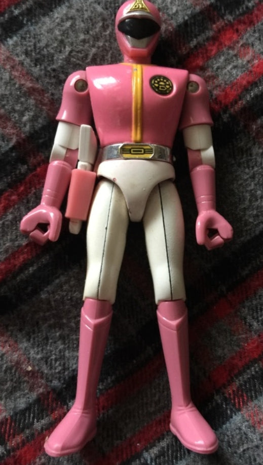 Popy Power Rangers Kagaku Sentai Dynaman Chogokin GB-95 Pink Fighter Action Figure Used