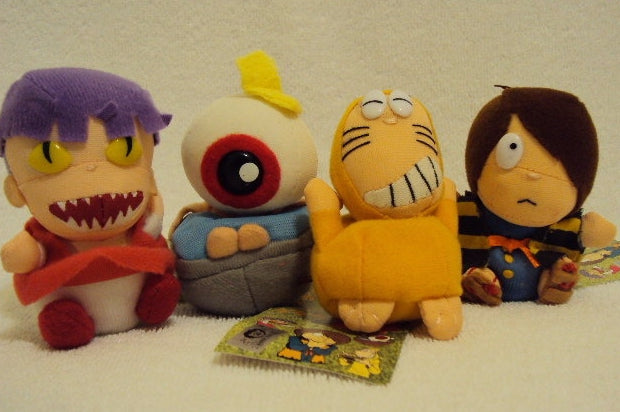 Banpresto Gegege No Kitaro PansonWorks 4 Mini Plush Doll Figure Set