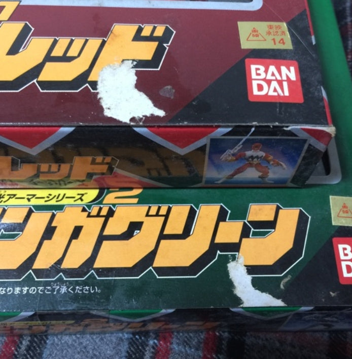 Bandai Power Rangers Lost Galaxy Gingaman 5 Fighter Action Figure Set Used