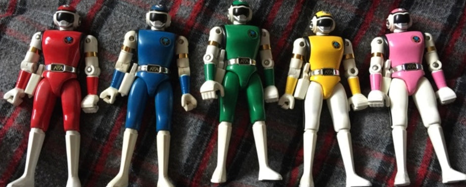 Bandai Power Rangers Choushinsei Sentai Flashman Chogokin 5 Fighter Action Figure Used