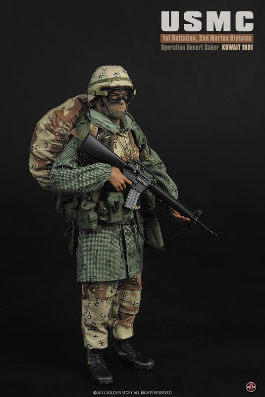 Soldier Story 1/6 12" USMC 1st Battalion 2nd Marine Division Operation Desert Saber Kuwait 1991 Action Figure