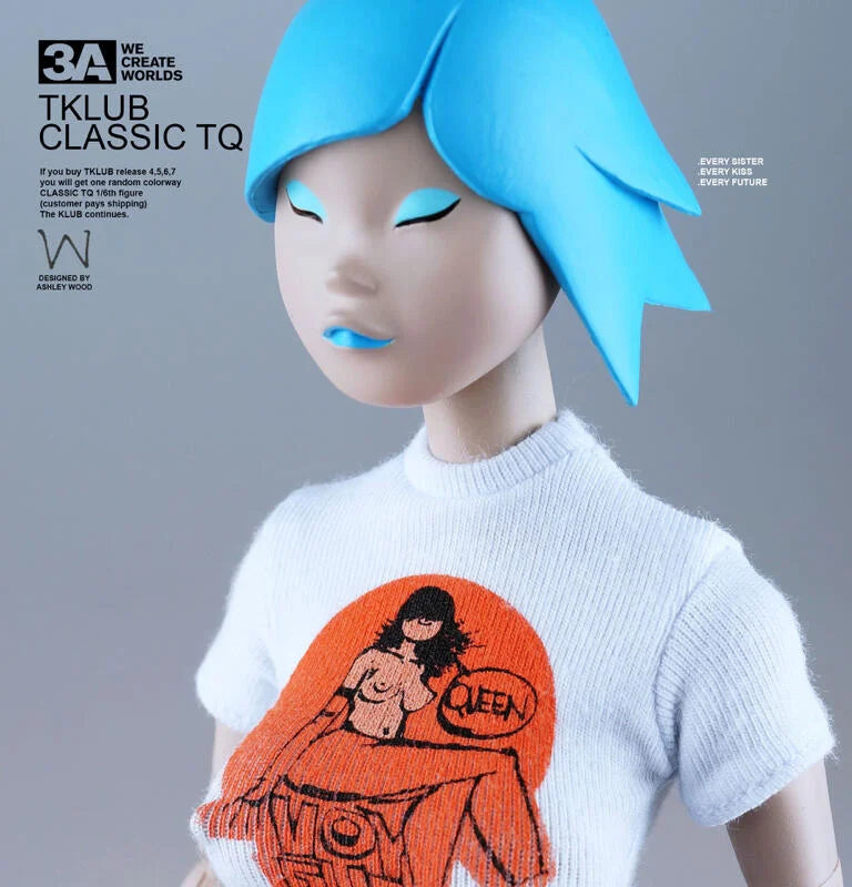 ThreeA 3AA Toys 1/6 12" Ashley Wood Tomorrow Queen TKLUB Classic TQ Blue Hair ver Vinyl Action Figure