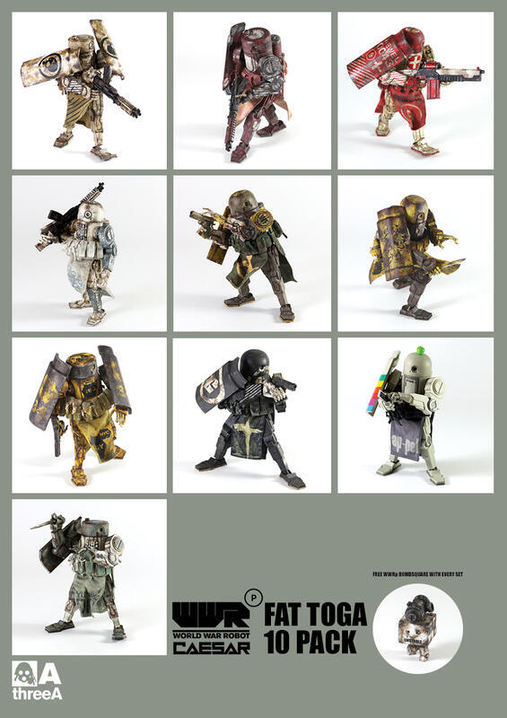 ThreeA 3A Toys 1/12 Ashley Wood WWRp Caesar Fat Toga 10 Pack w