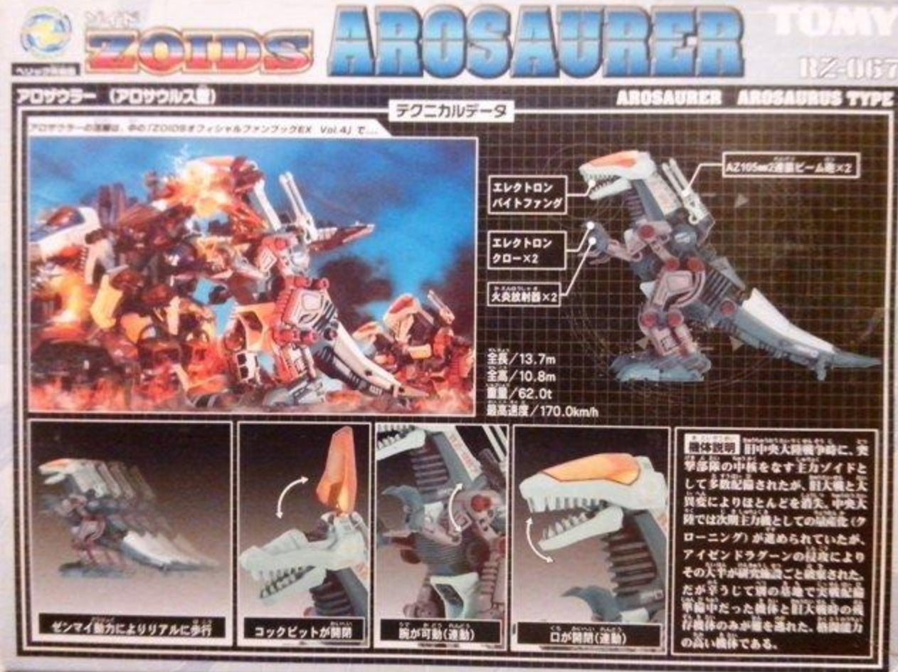 Tomy Zoids 1/72 RZ-067 Arosaurer Type Model Kit Figure