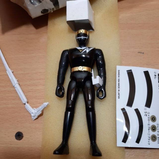 Bandai Power Rangers Ninja Sentai Kakuranger Chogokin Fighter Ninja Black Action Figure Used
