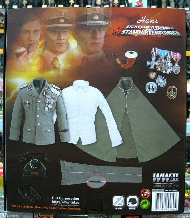 DID 1/6 12" WWII Hans Sicherheitsdienst SS Standartenfuhrer Action Figure Set - Lavits Figure
 - 3