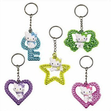 Yujin Sanrio Charmmy Hello Kitty Gashapon 5 Kira Kira Mascot Key Chain Figure Set - Lavits Figure
- 2
