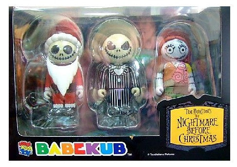 Medicom Toy Babekub 100% Tim Burton The Nightmare Before Christmas 3 Figure Set - Lavits Figure