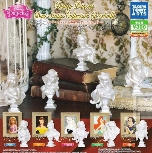 Takara Tomy Disney Princess Bust Statue Collection Ca Rebrille Gashapon 5 Mini Figure Set - Lavits Figure