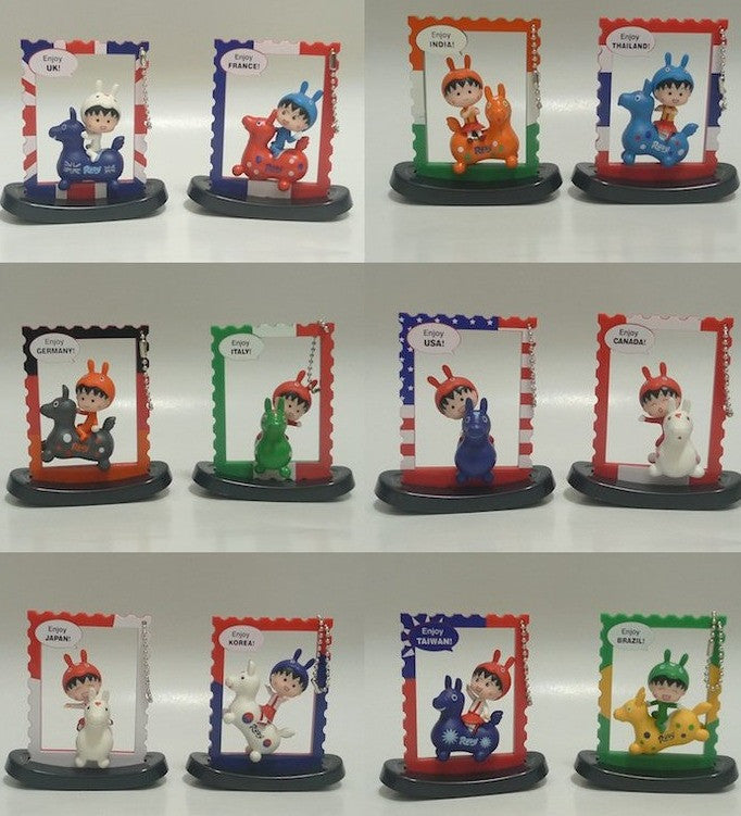 Chibi Maruko Chan x Rody Taiwan Family Mart Limited Enjoy Travel Around The World 12 Figure Set - Lavits Figure
 - 2