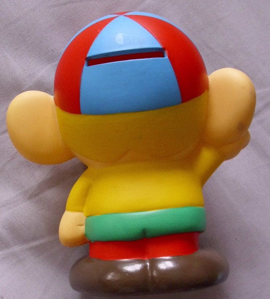 1998 Fujiko Fujio Monster Family Kaibutsu Kun 4" MIni Soft Vinyl Coin Bank Figure Used