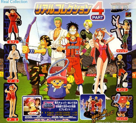 Bandai 2001 One Piece From TV Animation Gashapon Real Collection Part 4 6  Trading Figure Set