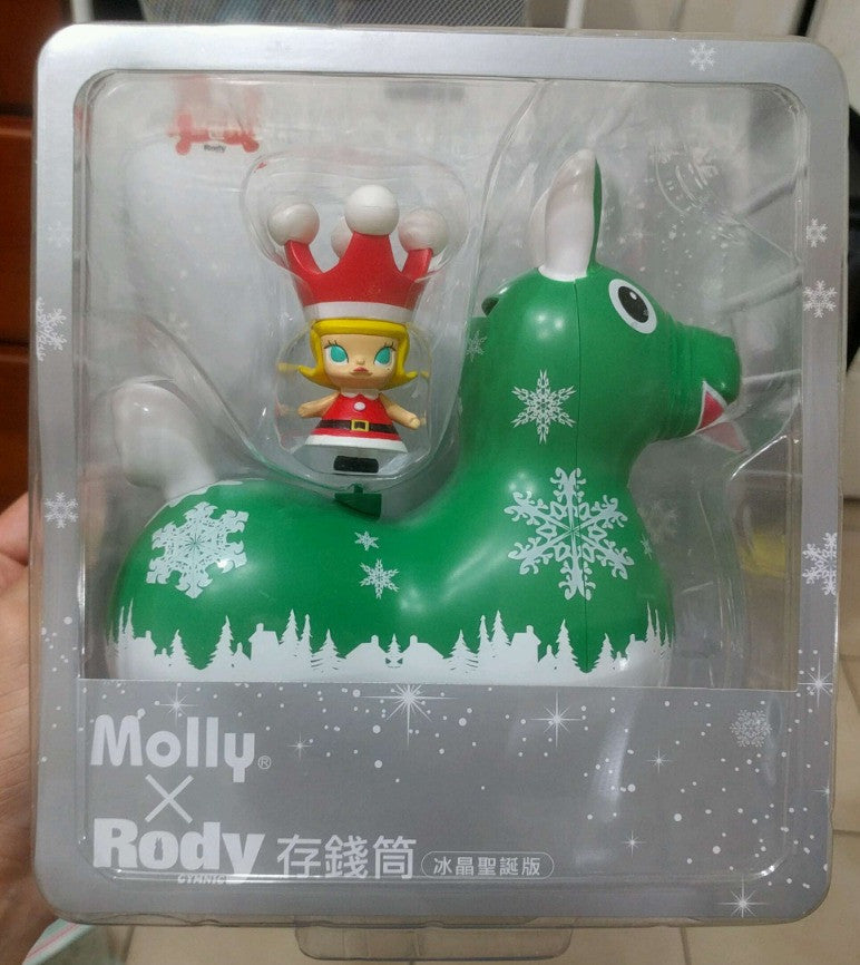 Kenny's Work 2012 Kenny Wong Molly x Rody Taiwan Family Mart Limited Best Christmas Green Ver 7" Coin Bank Figure - Lavits Figure