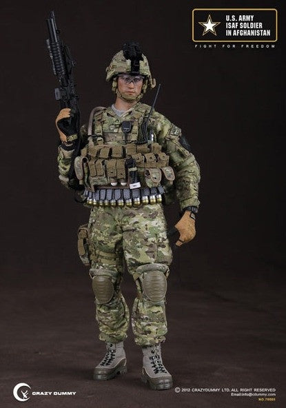 Crazy Dummy 1/6 12" 78005 Fight For Freedom U.S. Army ISAF Soldier In Afghanistan Action Figure - Lavits Figure
- 1