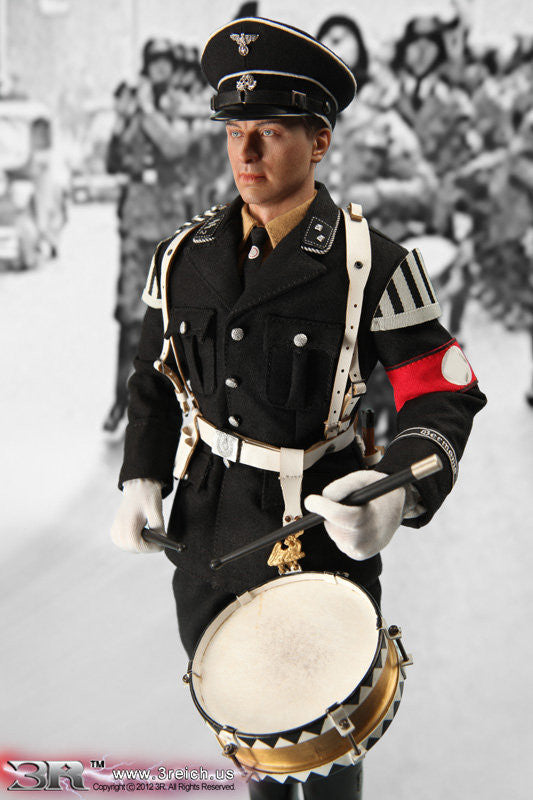 3 Reich 12" 1/6 WWII German 1929-1939 Volume 1 Leon Musikkorps Der SS Ceremonial Unit Bugle Snare Drummer Figure Set - Lavits Figure
- 2