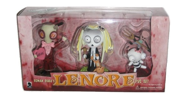 2005 Roman Dirge's Lenore Super Duper Mr. Gosh Tagamuffin Pooty & Ragamuffin Pvc Figure Set