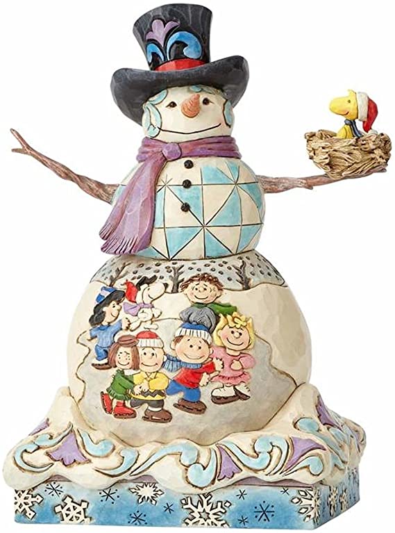 Enesco Jim Shore Disney Traditions Peanuts Scene Snowman Collection Figure