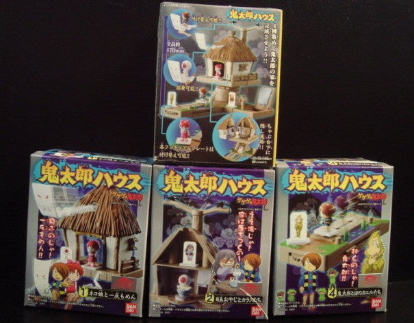 Bandai Gegege No Kitaro Assemble Scene 4 Mini House Figure Playset - Lavits Figure
