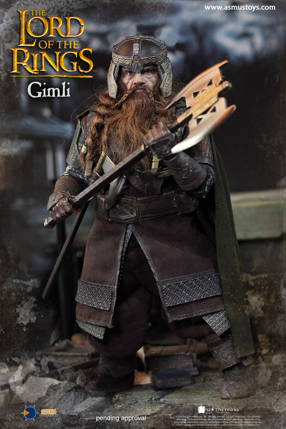 Asmus Toys 1/6 12" LOTR018 Heroes of Middle-Earth The Lord Of The Rings Gimli Action Figure