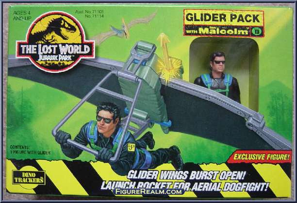Kenner The Lost World Jurassic Park Dino Trackers Glider Pack Ian Malcolm Action Figure - Lavits Figure