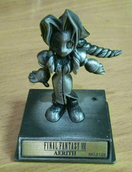 Square Enix Final Fantasy Chrome VII Aerith Metal Mini Trading Collection Figure - Lavits Figure