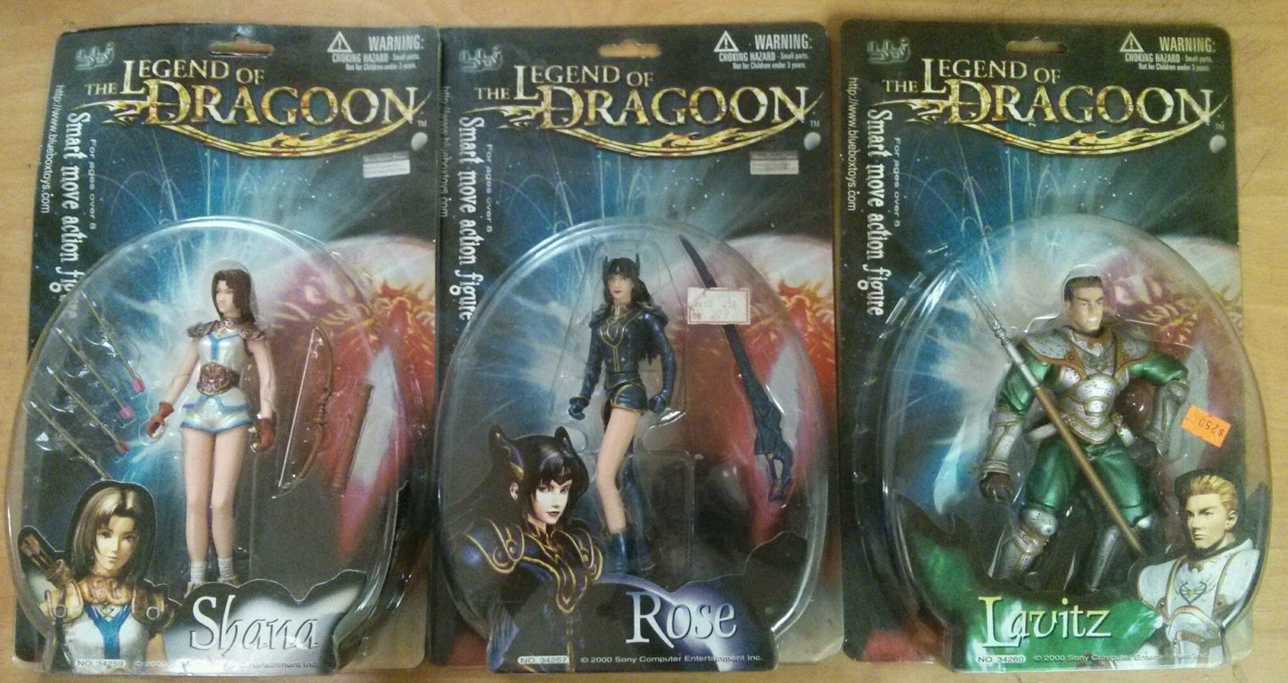 BBi The Legend of Dragoon Lavitz Shana Rose Smart Move 3 Action Figure Set - Lavits Figure