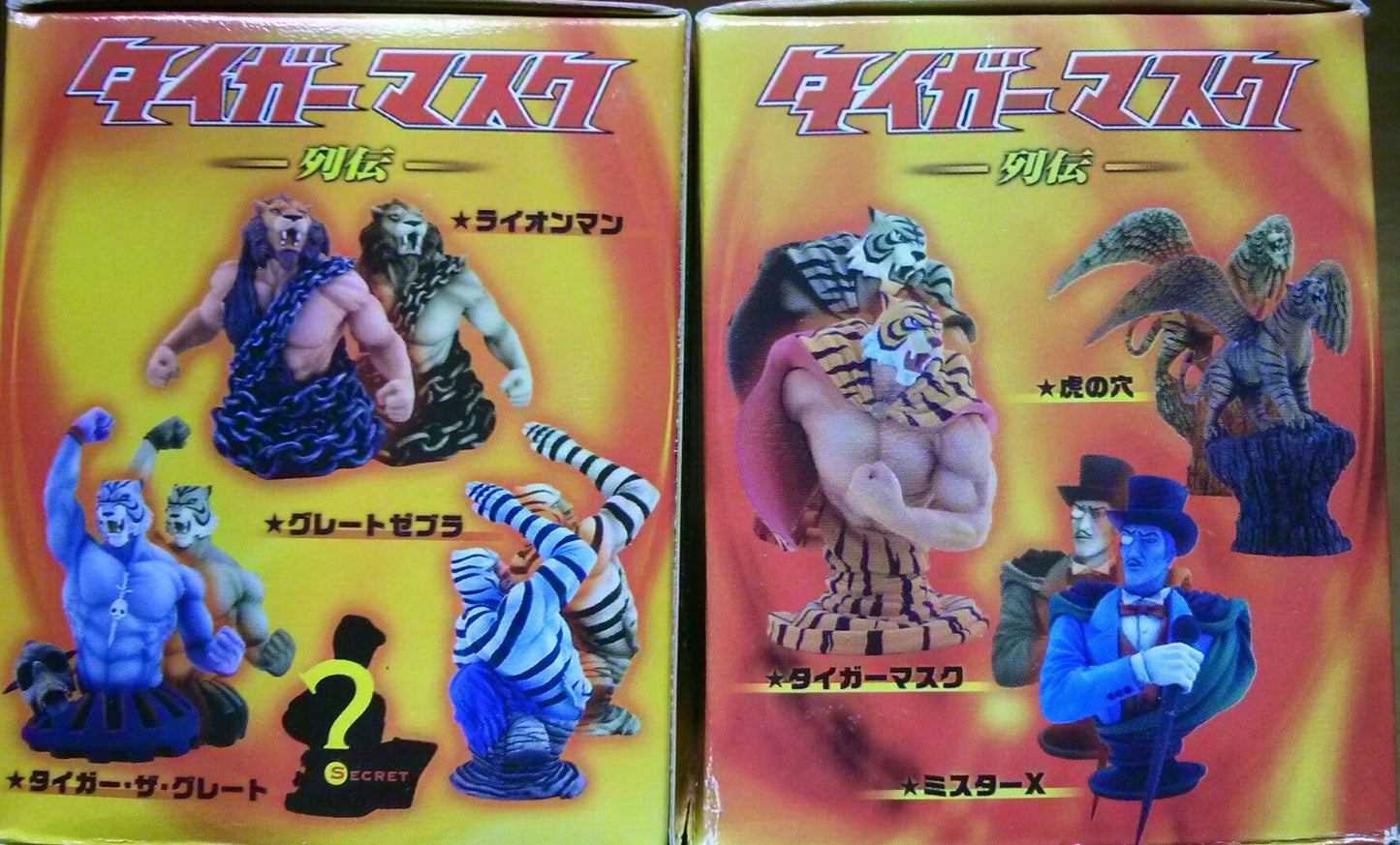 Tiger Mask Wrestling Bust 6 Color 6 Monochrome 12 Trading Collection Figure Set - Lavits Figure